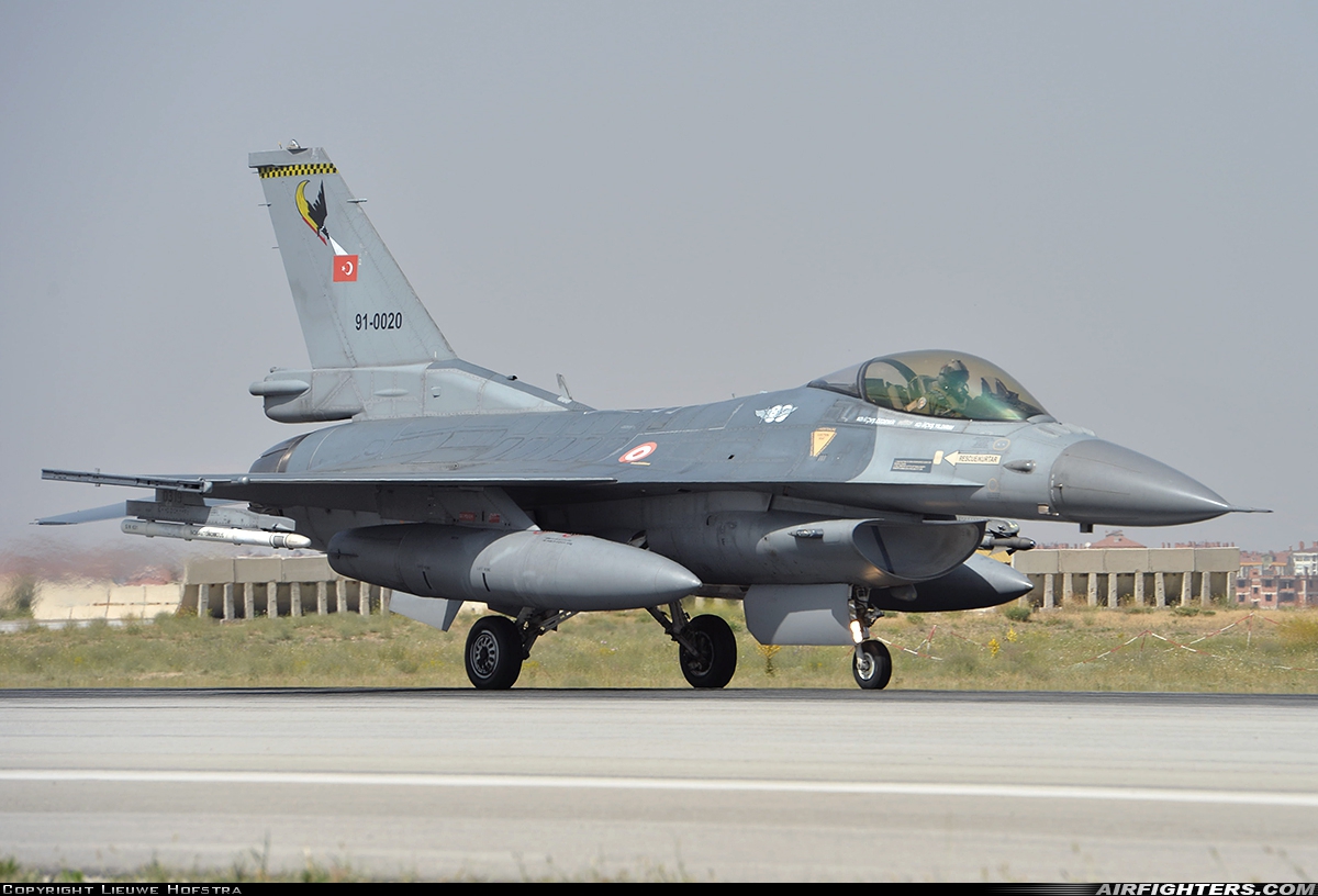 Türkiye - Air Force General Dynamics F-16C Fighting Falcon 91-0020 at Konya (KYA / LTAN), Türkiye