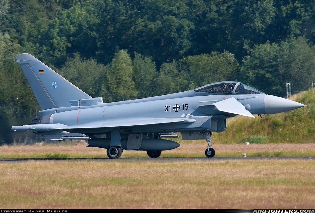 Germany - Air Force Eurofighter EF-2000 Typhoon S 31+15 at Rostock - Laage (RLG / ETNL), Germany
