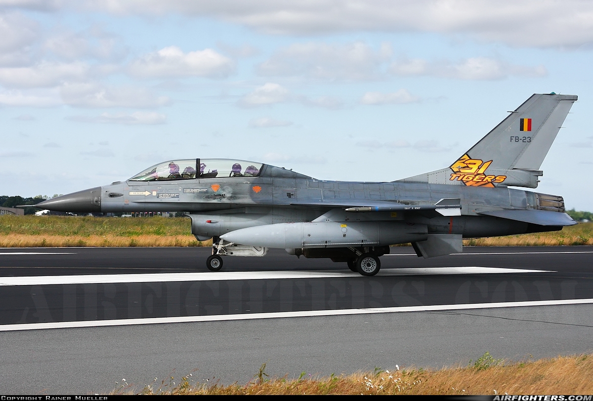 Belgium - Air Force General Dynamics F-16BM Fighting Falcon FB-23 at Schleswig (- Jagel) (WBG / ETNS), Germany