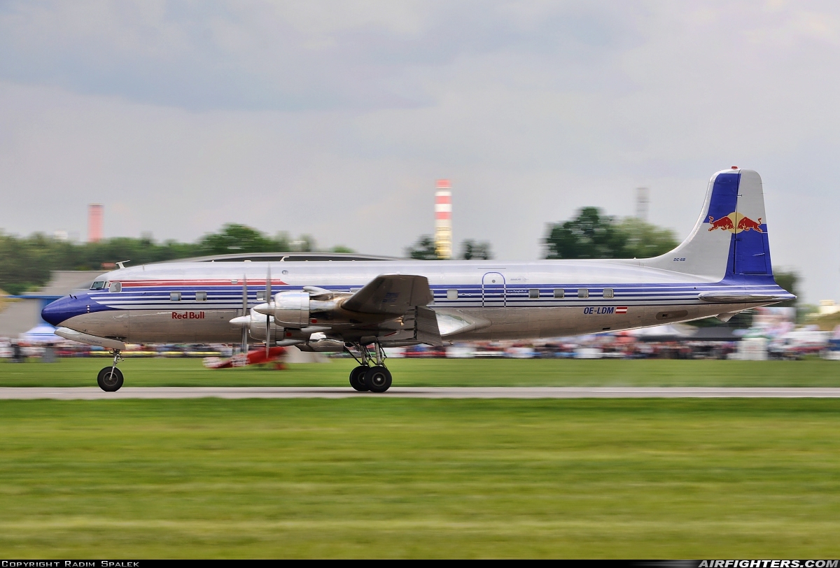 Private - Red Bull Douglas DC-6B OE-LDM at Pardubice (PED / LKPD), Czech Republic