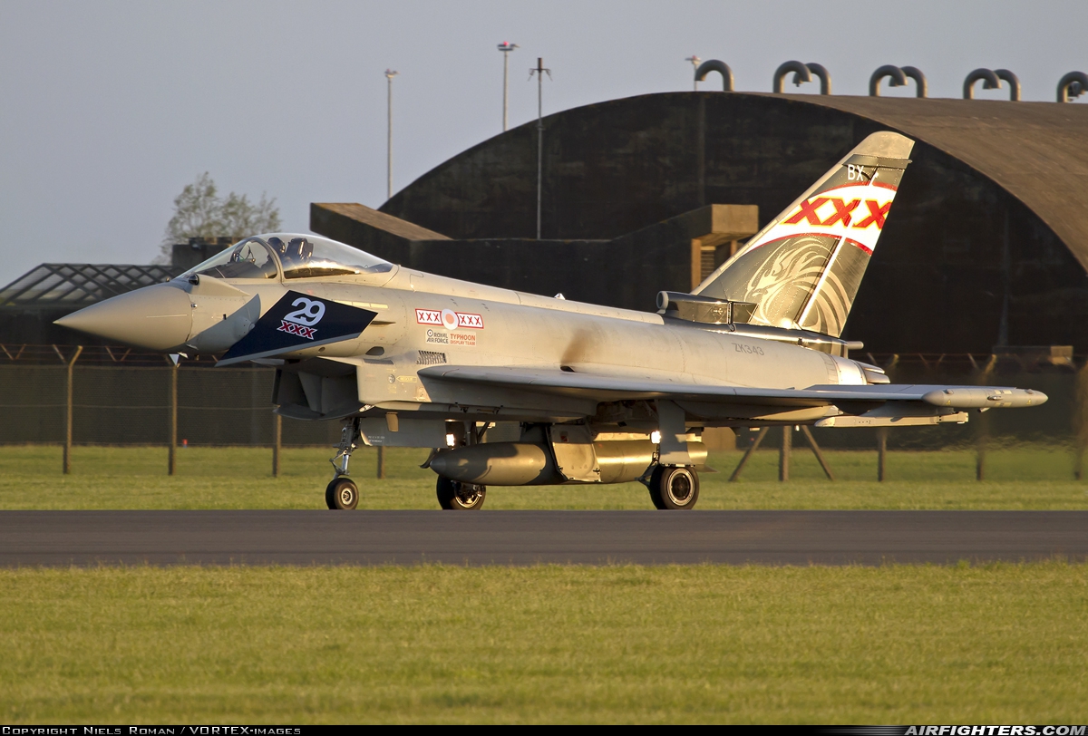 UK - Air Force Eurofighter Typhoon FGR4 ZK343 at Coningsby (EGXC), UK