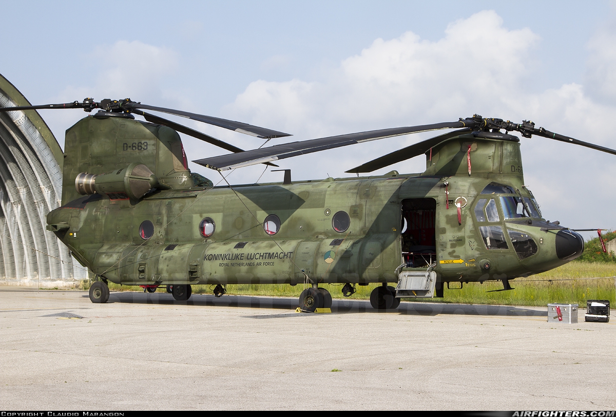 Netherlands - Air Force Boeing Vertol CH-47D Chinook D-663 at Rivolto (LIPI), Italy