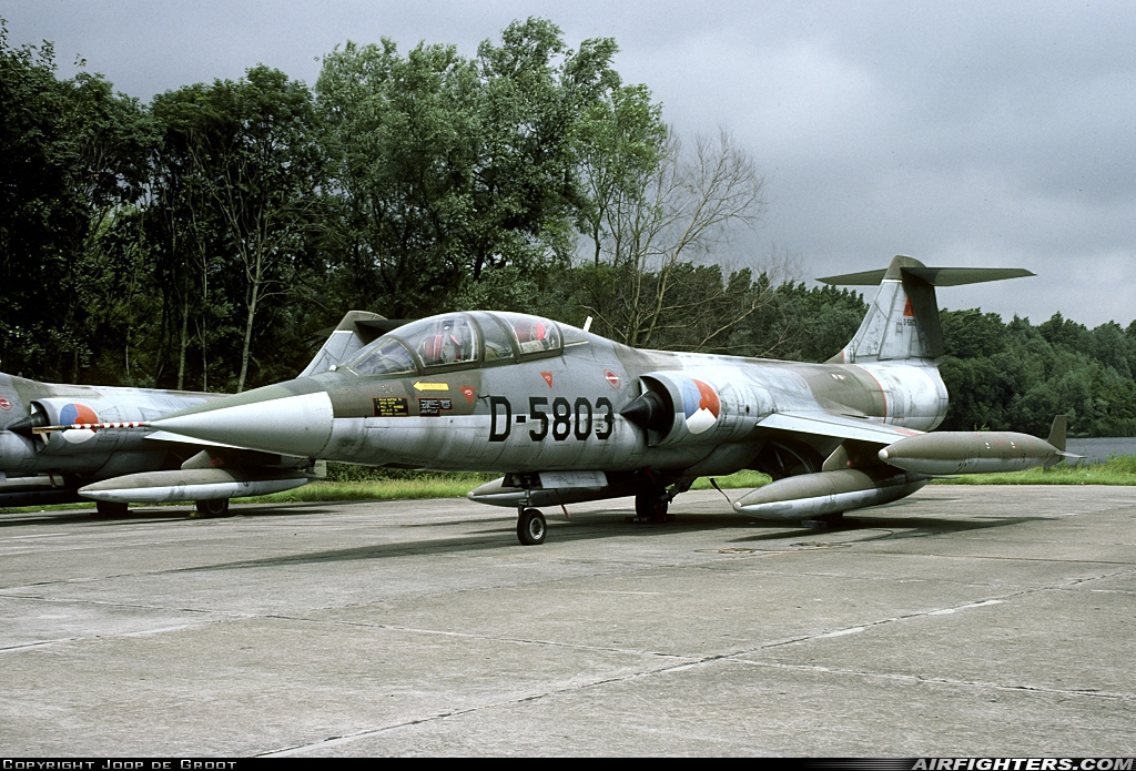 Netherlands - Air Force Lockheed TF-104G Starfighter D-5803 at The Hague - Ypenburg (EHYB), Netherlands