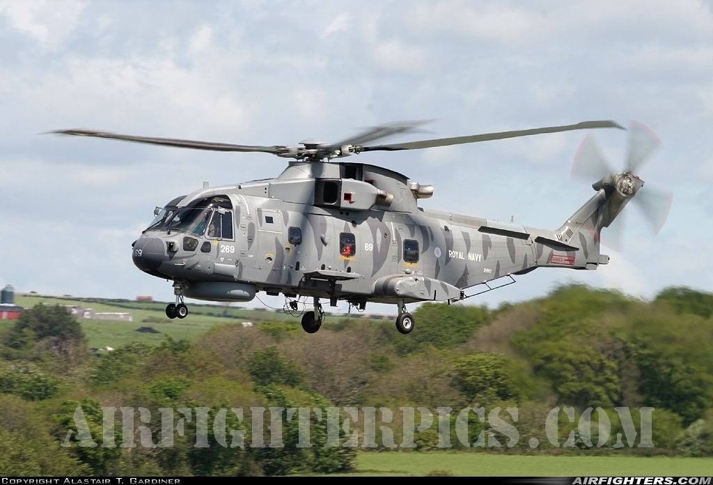 UK - Navy AgustaWestland Merlin HM1 (Mk111) ZH860 at Glasgow - Prestwick (PIK / EGPK), UK
