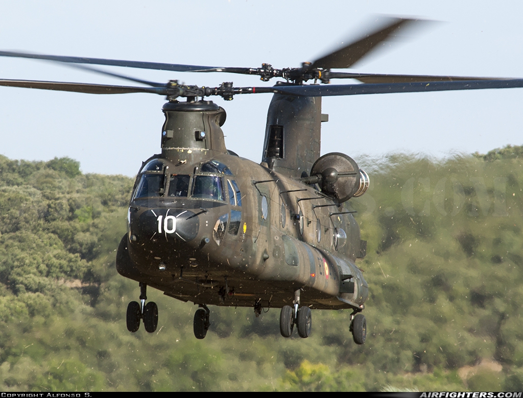Spain - Army Boeing Vertol CH-47D Chinook HT.17-10 at Madrid - Colmenar Viejo (LECV), Spain