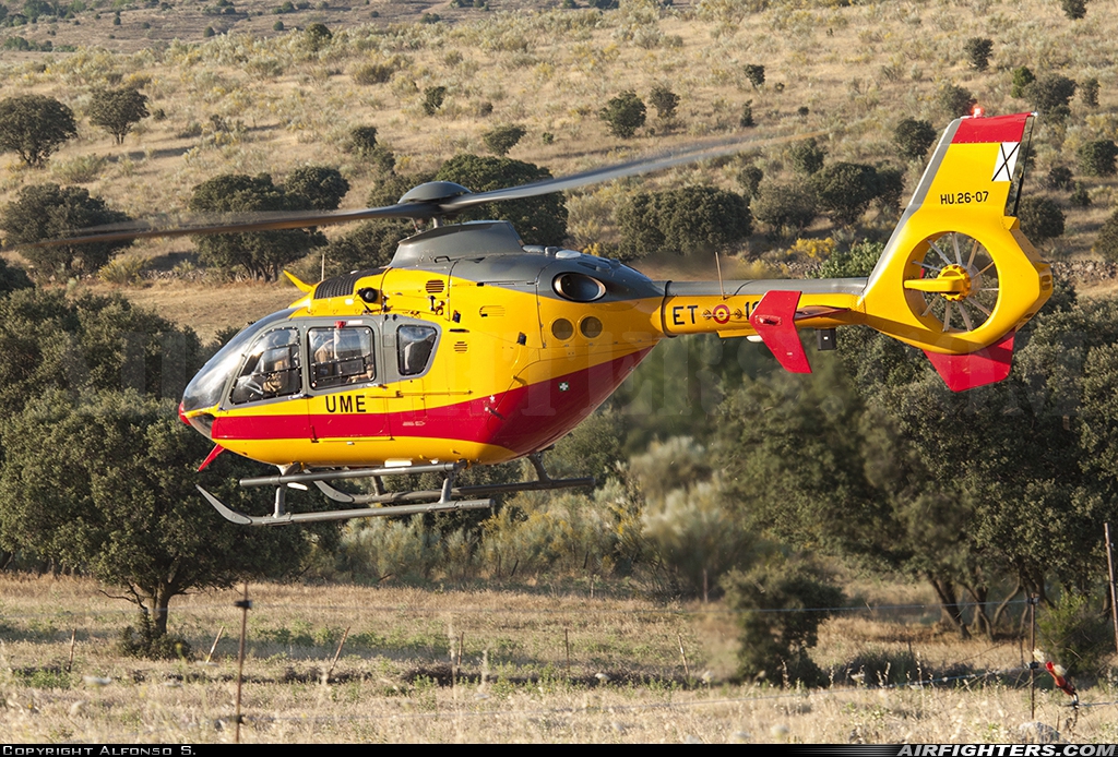 Spain - UME Eurocopter EC-135P2+ HU.26-07 at Madrid - Colmenar Viejo (LECV), Spain