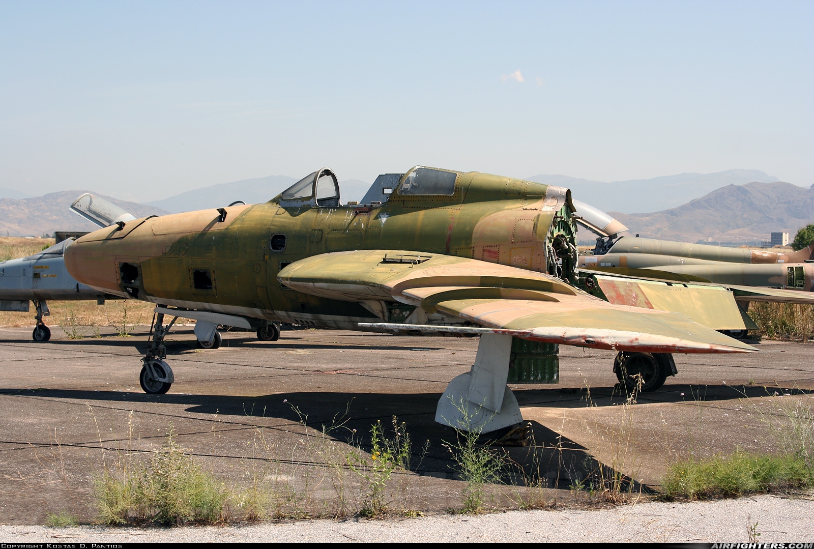 Greece - Air Force Republic RF-84F Thunderflash 11294 at Larissa (LRA / LGLR), Greece