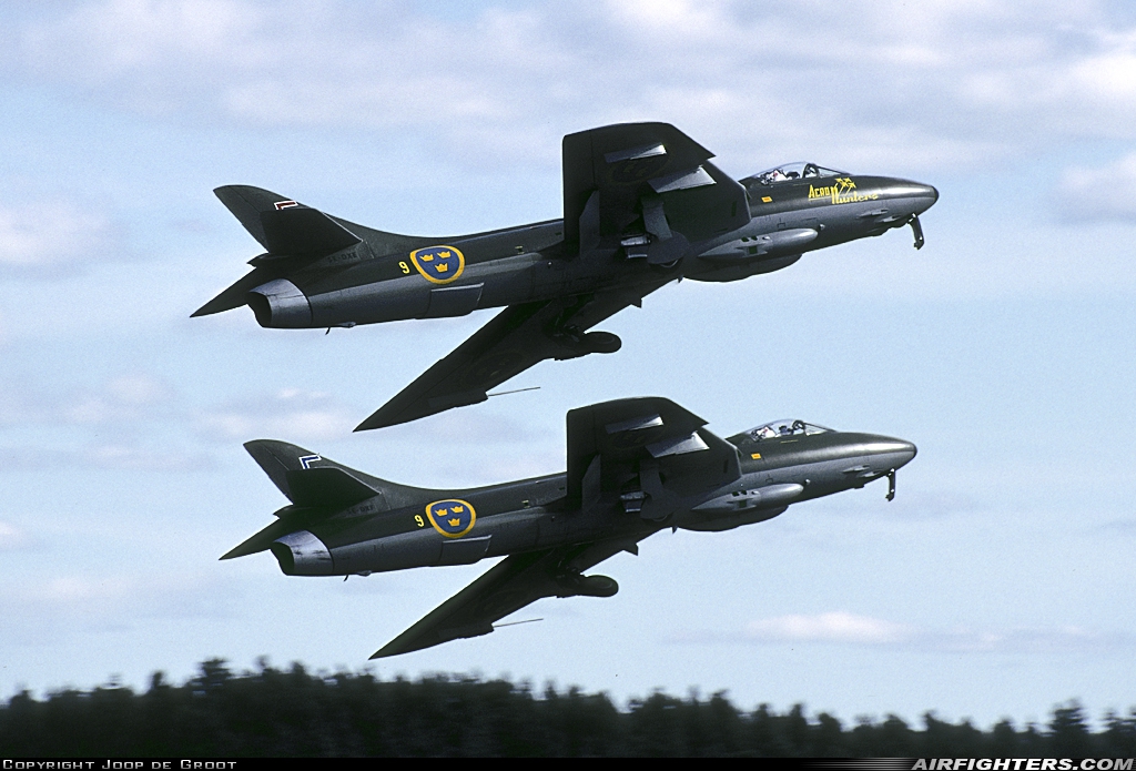 Private - Vastgota Veteranflygforening Hawker Hunter F58 SE-DXE at Gothenburg - City (Save) (GSE / ESGP), Sweden