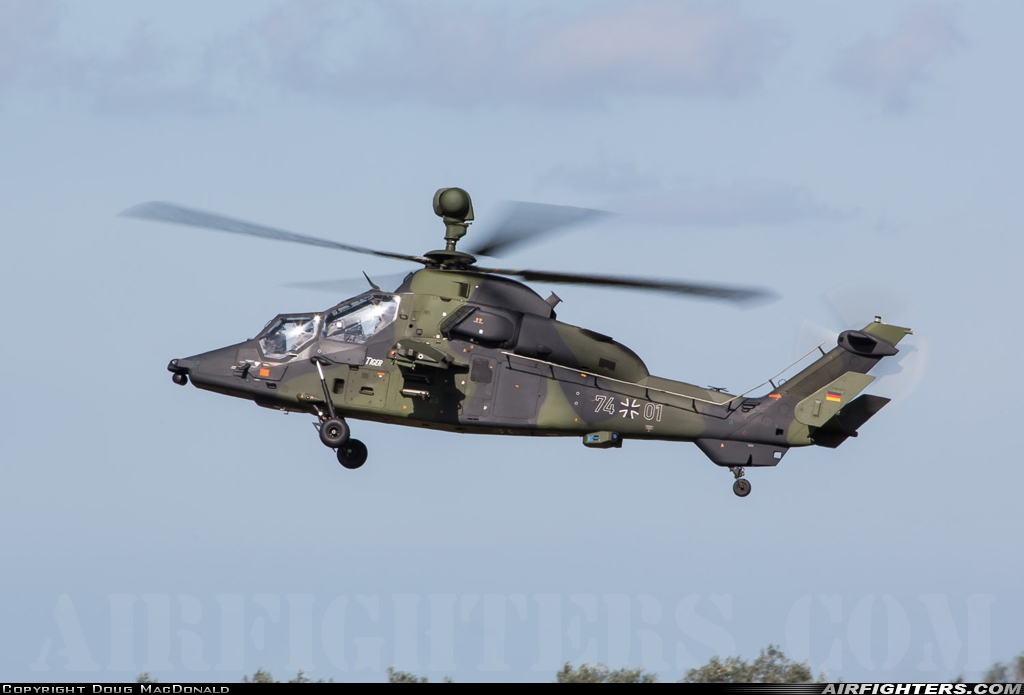 Germany - Army Eurocopter EC-665 Tiger UHT 74+01 at Schleswig (- Jagel) (WBG / ETNS), Germany