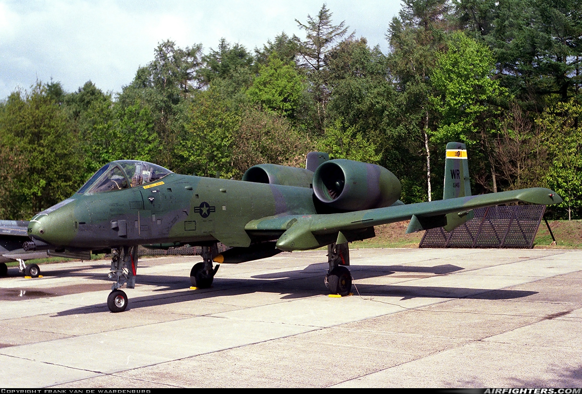 USA - Air Force Fairchild A-10A Thunderbolt II 80-0145 at Eindhoven (- Welschap) (EIN / EHEH), Netherlands