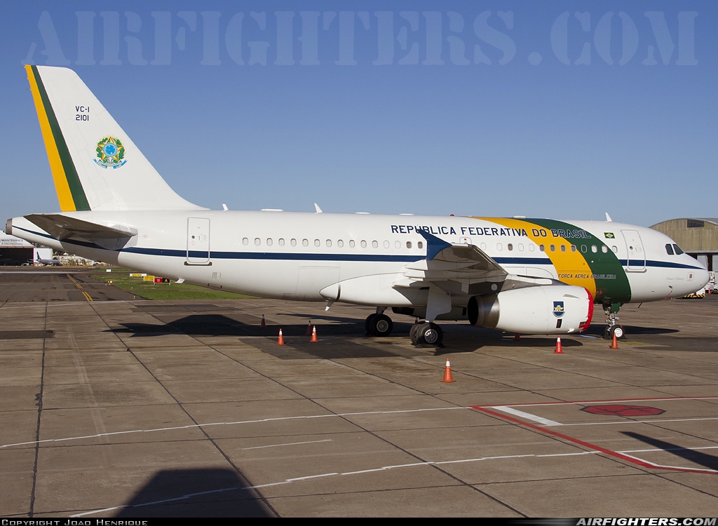 Brazil - Air Force Airbus VC-1A (A319-133ER) 2101 at Porto Alegre - Salgado Filho (POA / SBPA), Brazil