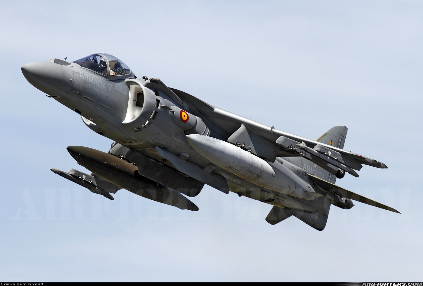 Spain - Navy McDonnell Douglas EAV-8B+ Harrier II VA.1B-24 at Farnborough (FAB / EGLF), UK