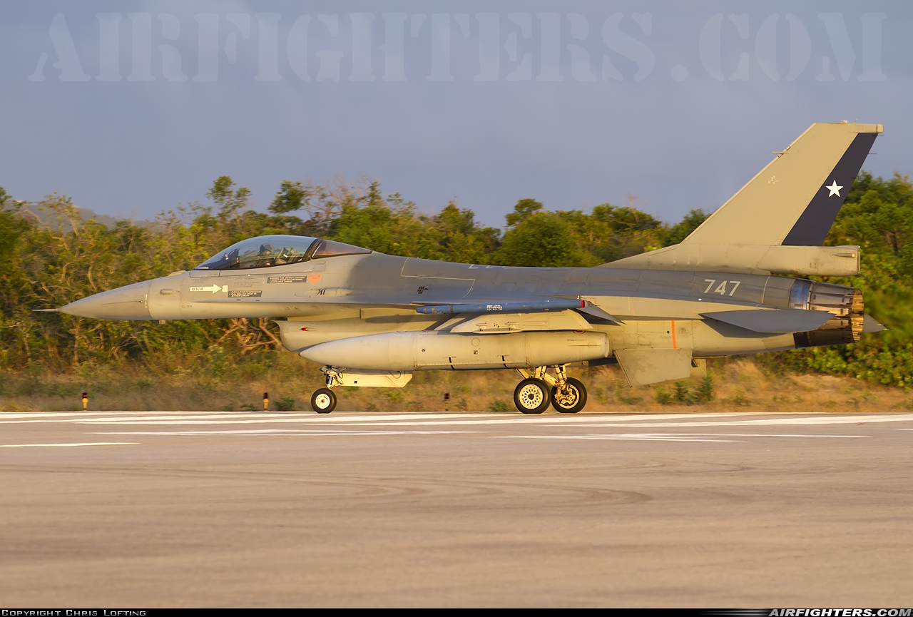 Chile - Air Force General Dynamics F-16AM Fighting Falcon 747 at Natal - Augusto Severo (NAT / SBNT), Brazil