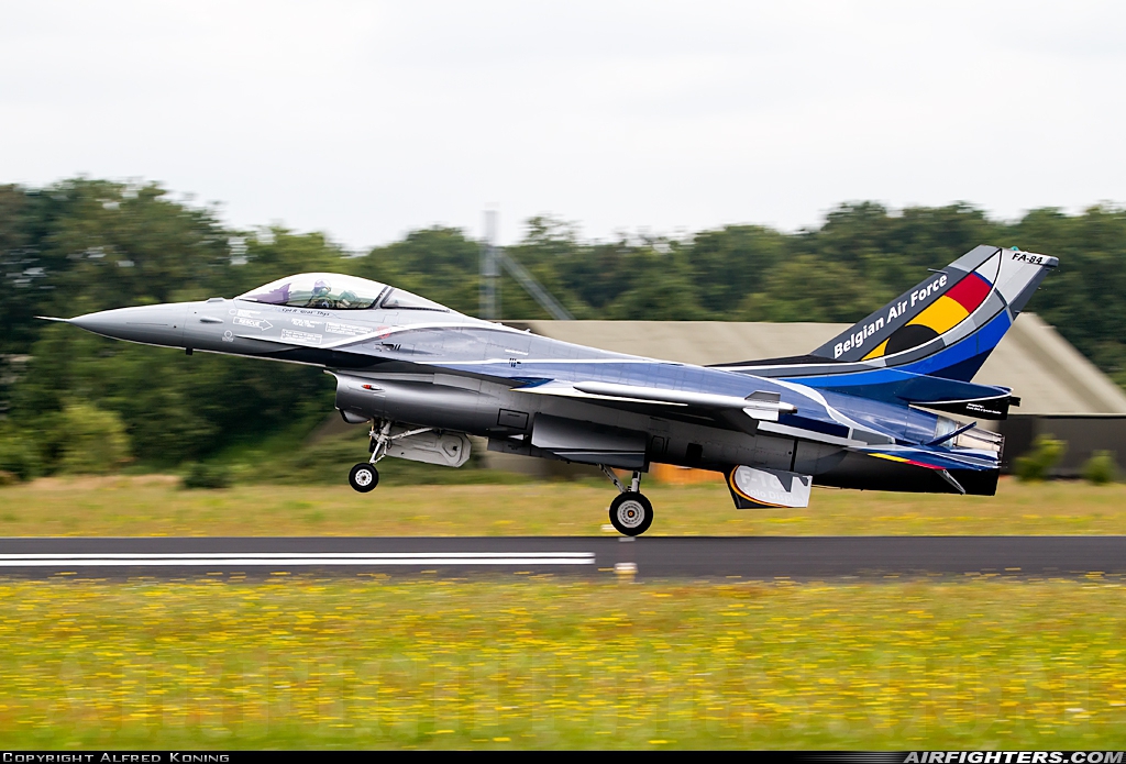 Belgium - Air Force General Dynamics F-16AM Fighting Falcon FA-84 at Breda - Gilze-Rijen (GLZ / EHGR), Netherlands