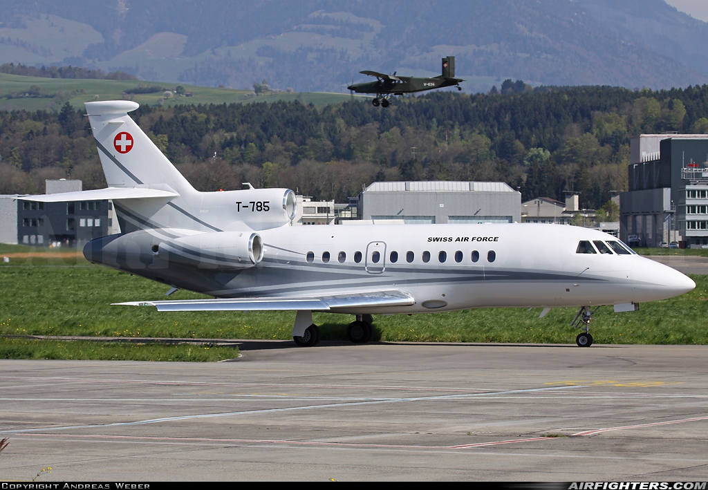 Switzerland - Air Force Dassault Falcon 900EX T-785 at Emmen (EML / LSME), Switzerland