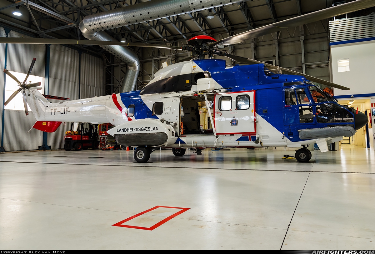 Iceland - Coast Guard Aerospatiale AS-332L1 Super Puma TF-LIF at Reykjavik (RKV / BIRK), Iceland