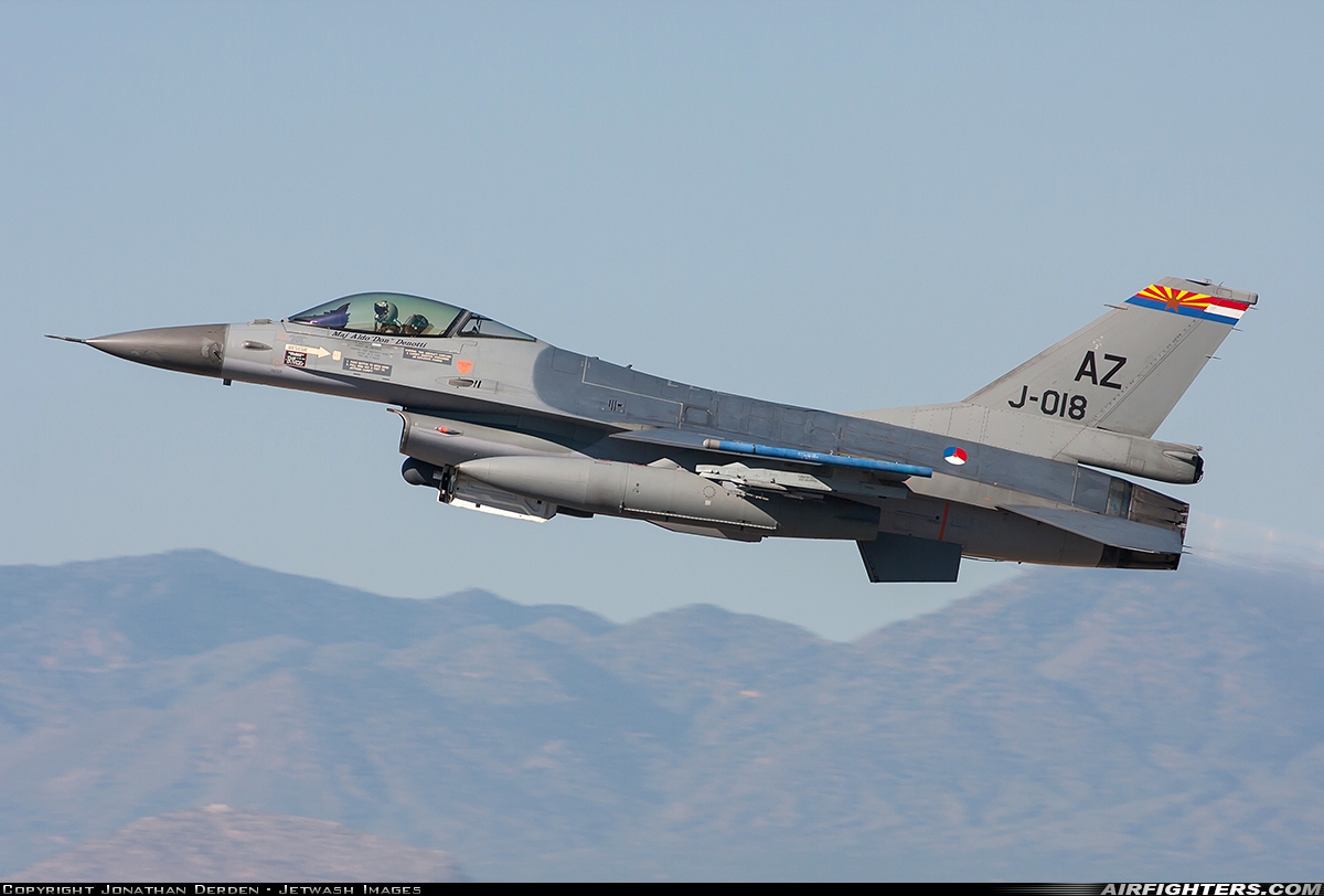Netherlands - Air Force General Dynamics F-16AM Fighting Falcon J-018 at Tucson - Int. (TUS / KTUS), USA