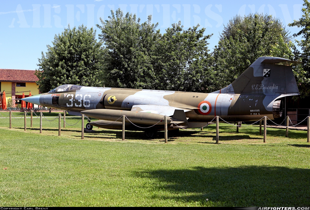 Italy - Air Force Lockheed F-104G Starfighter MM6595 at Off-Airport - Cassano Magnago (San Stefano), Italy