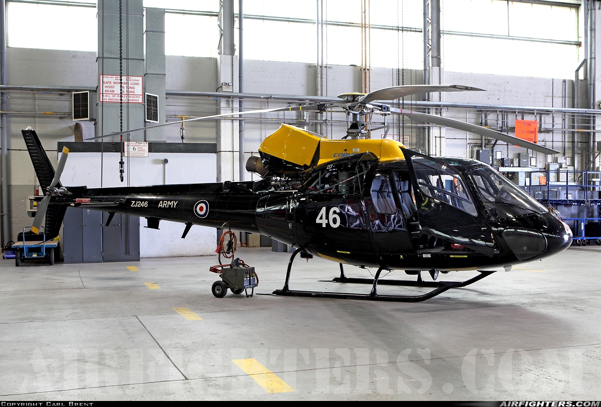 UK - Army Aerospatiale Squirrel HT2 (AS-350BB) ZJ246 at Middle Wallop (EGVP), UK