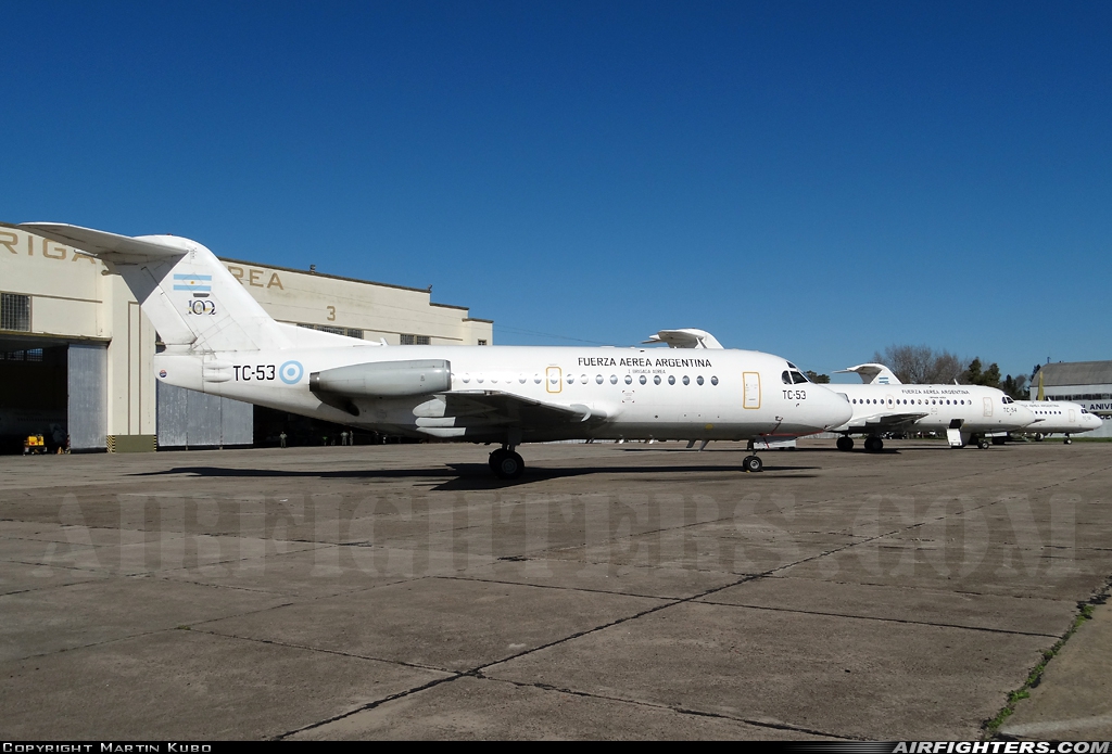 Argentina - Air Force Fokker F-28-1000C Fellowship TC-53 at El Palomar (PAL / SADP), Argentina