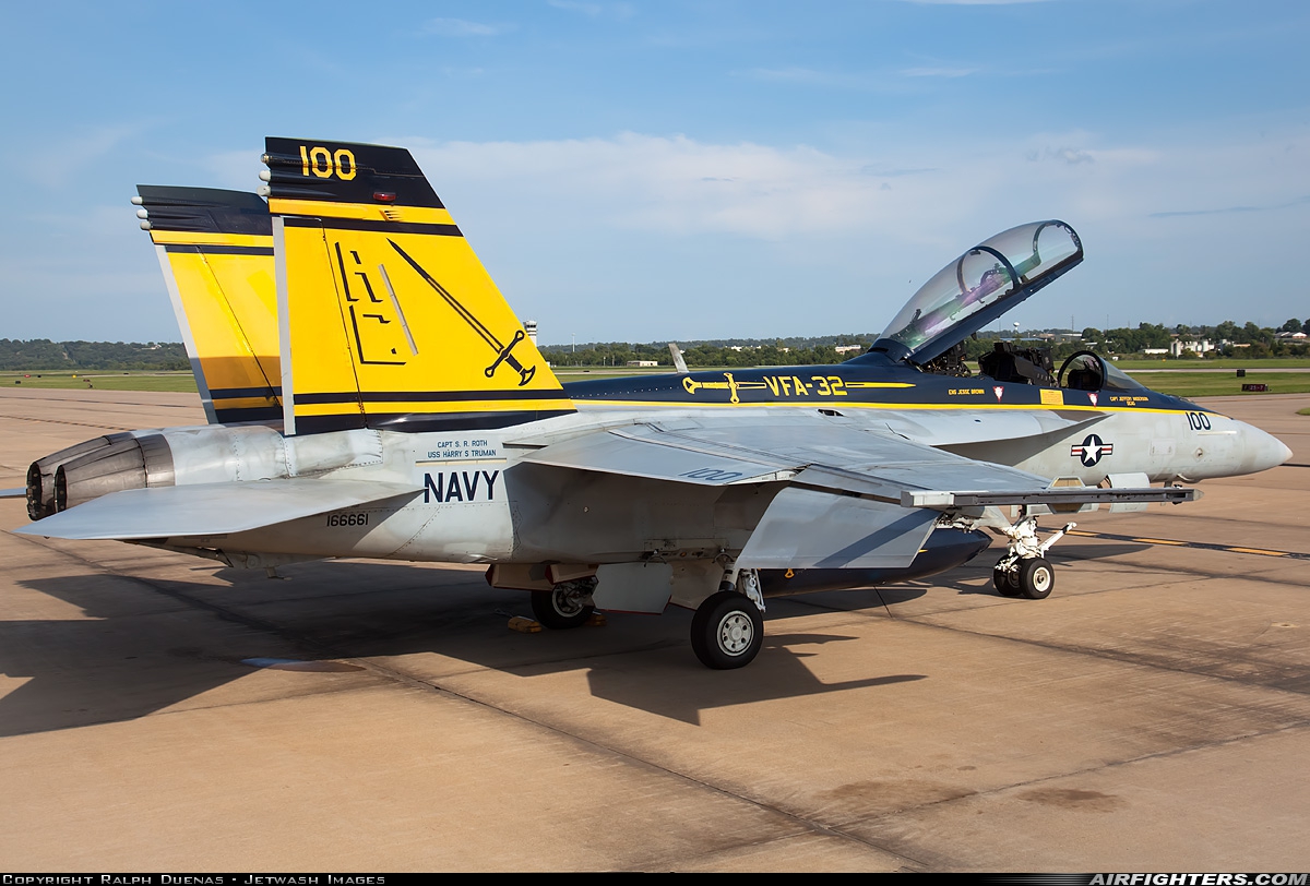 USA - Navy Boeing F/A-18F Super Hornet 166661 at Fort Smith - Regional (Municipal) (FSM / KFSM), USA