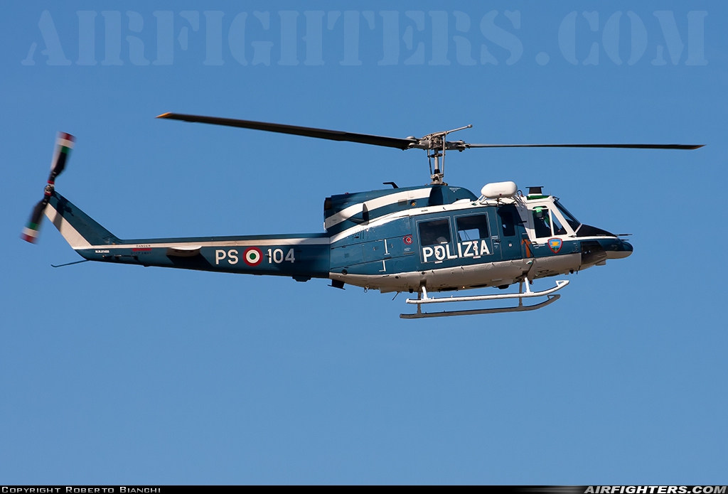 Italy - Polizia Agusta-Bell AB-212 MM81655 at Bologna - Borgo Panigale (Guglielmo Marconi) (BLQ / LIPE), Italy