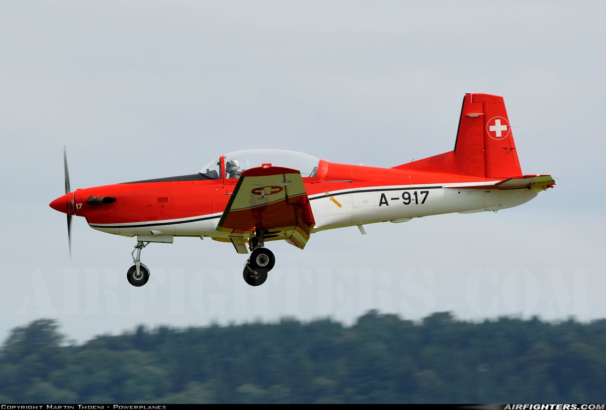 Switzerland - Air Force Pilatus NCPC-7 Turbo Trainer A-917 at Emmen (EML / LSME), Switzerland