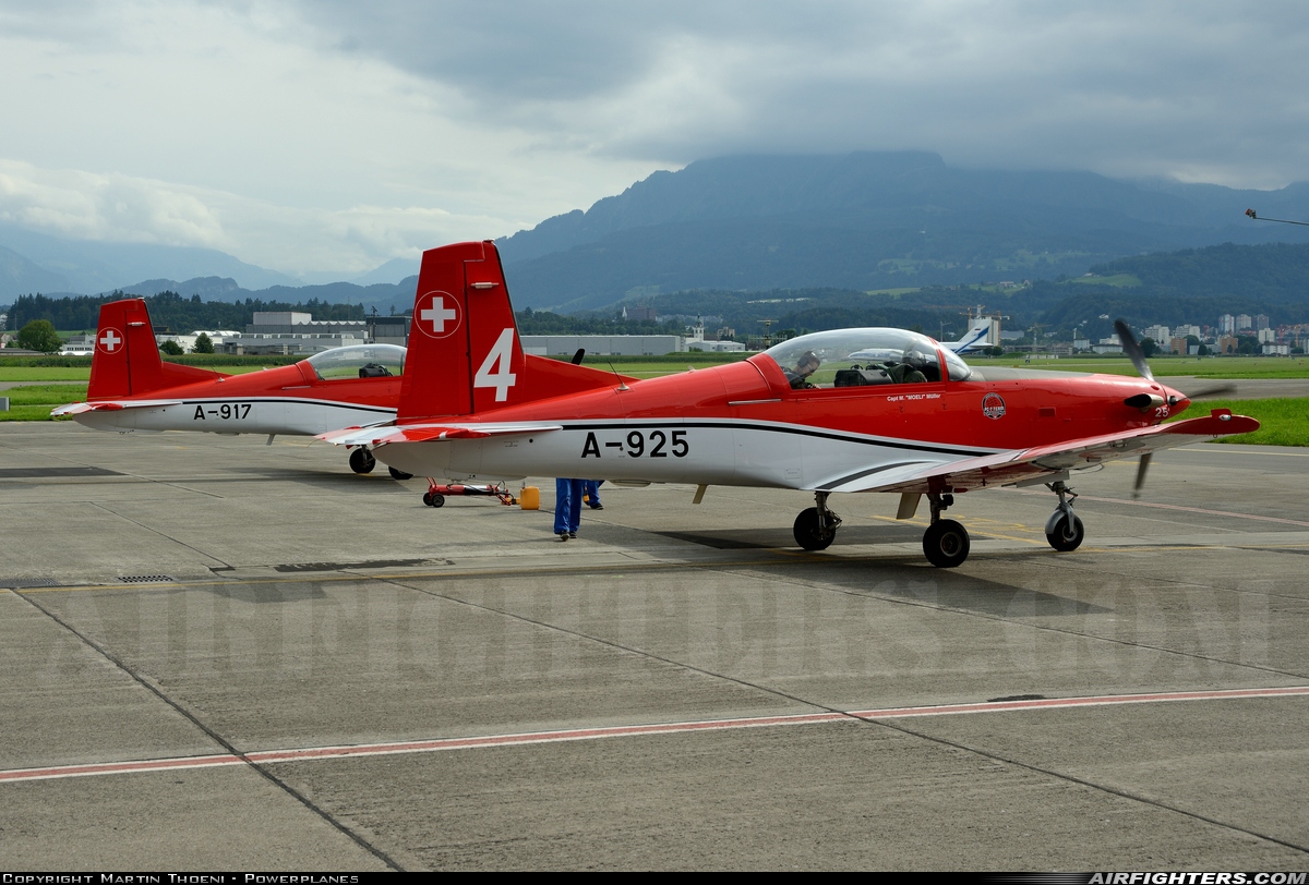 Switzerland - Air Force Pilatus NCPC-7 Turbo Trainer A-925 at Emmen (EML / LSME), Switzerland