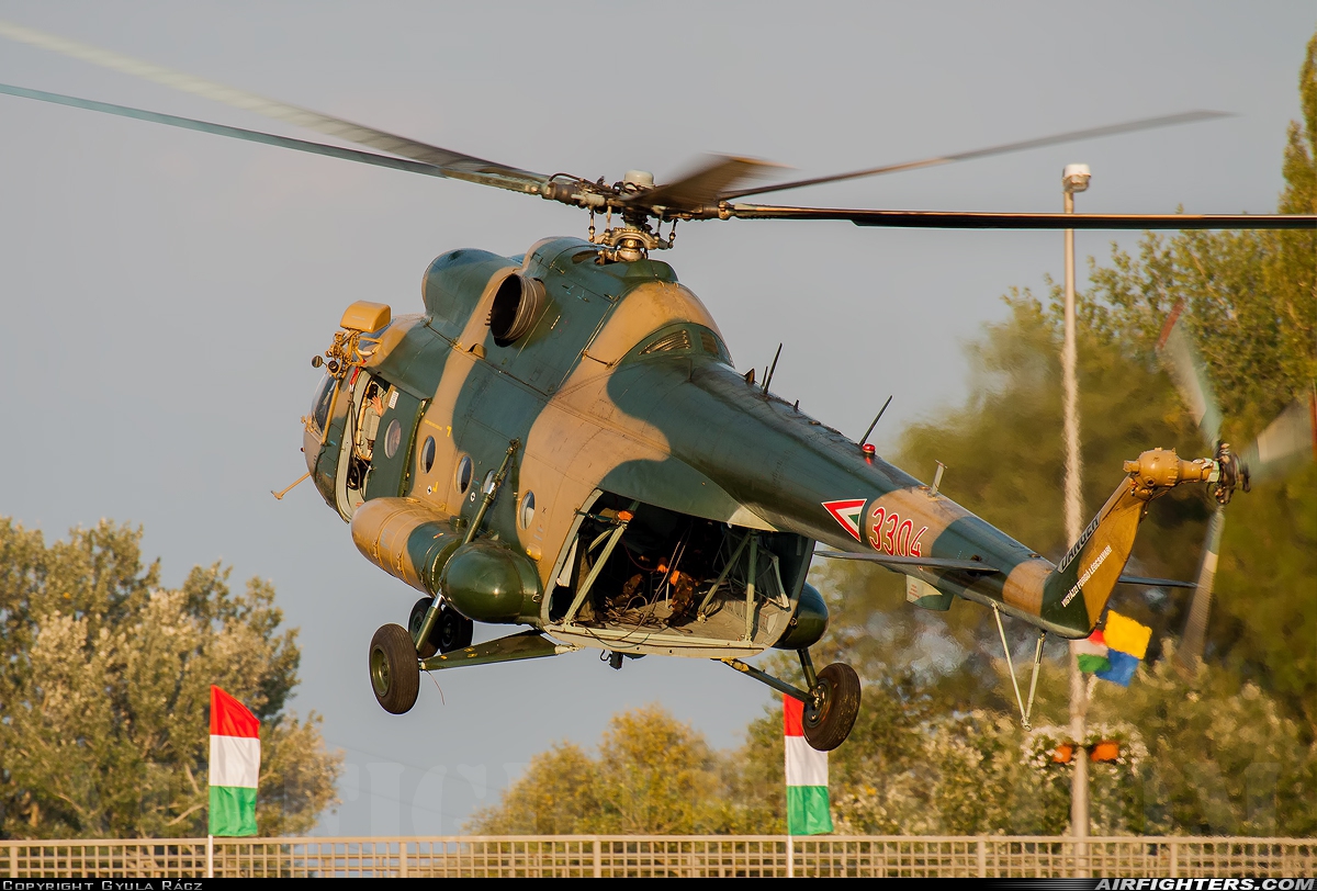 Hungary - Air Force Mil Mi-8T 3304 at Off-Airport - Szolnok, Hungary