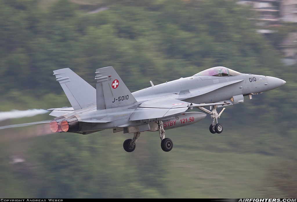 Switzerland - Air Force McDonnell Douglas F/A-18C Hornet J-5010 at Buochs (Stans) (LSMU / LSZC), Switzerland
