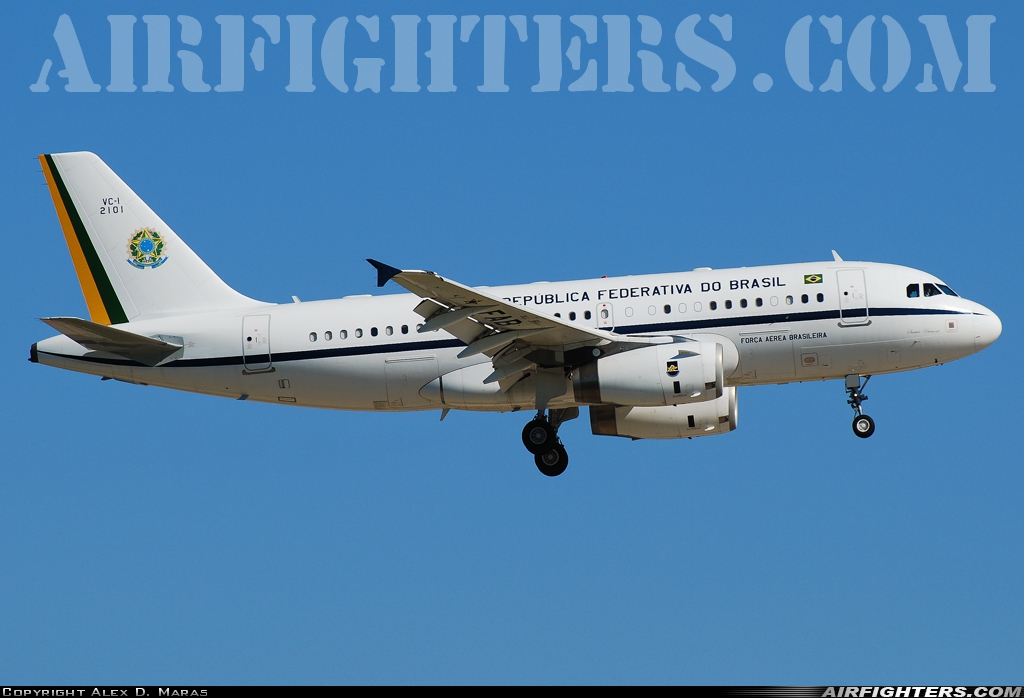 Brazil - Air Force Airbus VC-1A (A319-133ER) 2101 at Athens - Eleftherios Venizelos (Spata) (ATH / LGAV), Greece