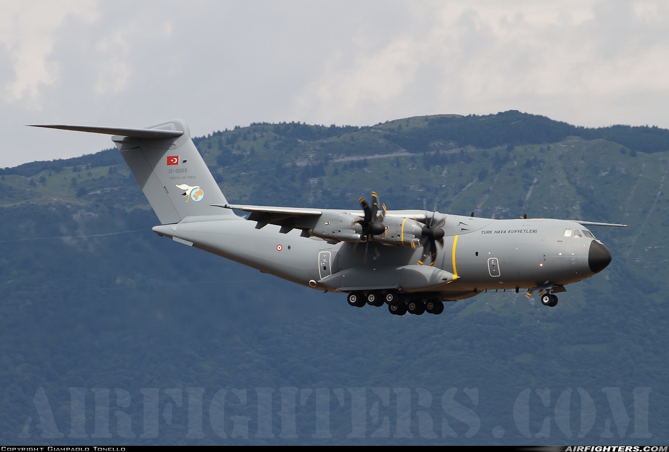 Türkiye - Air Force Airbus A400M-180 Atlas 13-0009 at Aviano (- Pagliano e Gori) (AVB / LIPA), Italy