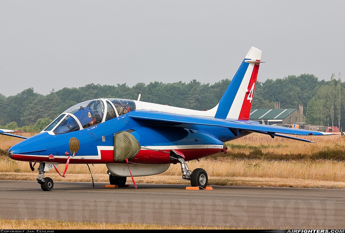 France - Air Force Dassault/Dornier Alpha Jet E E158 at Kleine Brogel (EBBL), Belgium