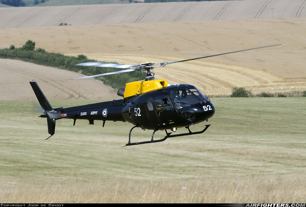 UK - Army Aerospatiale Squirrel HT2 (AS-350BB) ZJ252 at Off-Airport - Salisbury Plain, UK