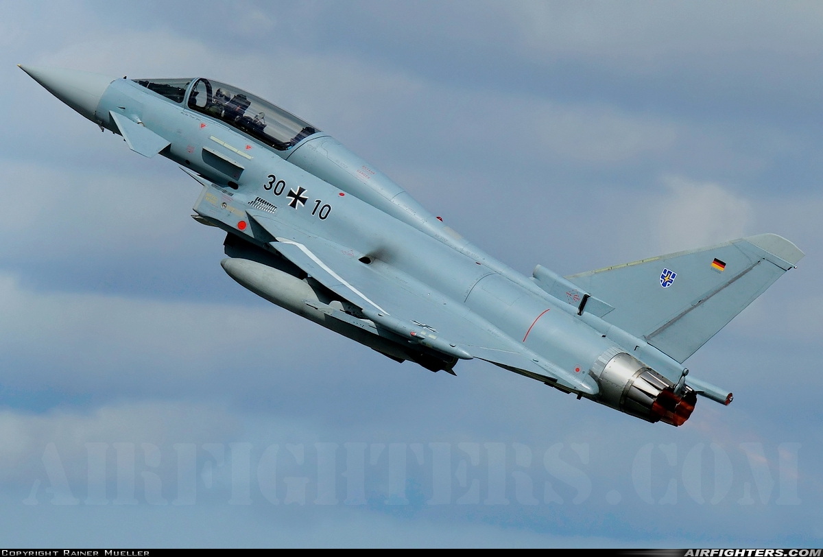 Germany - Air Force Eurofighter EF-2000 Typhoon T 30+10 at Rostock - Laage (RLG / ETNL), Germany