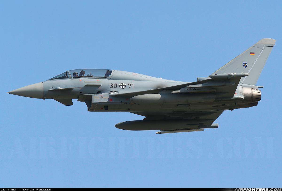 Germany - Air Force Eurofighter EF-2000 Typhoon T 30+71 at Rostock - Laage (RLG / ETNL), Germany