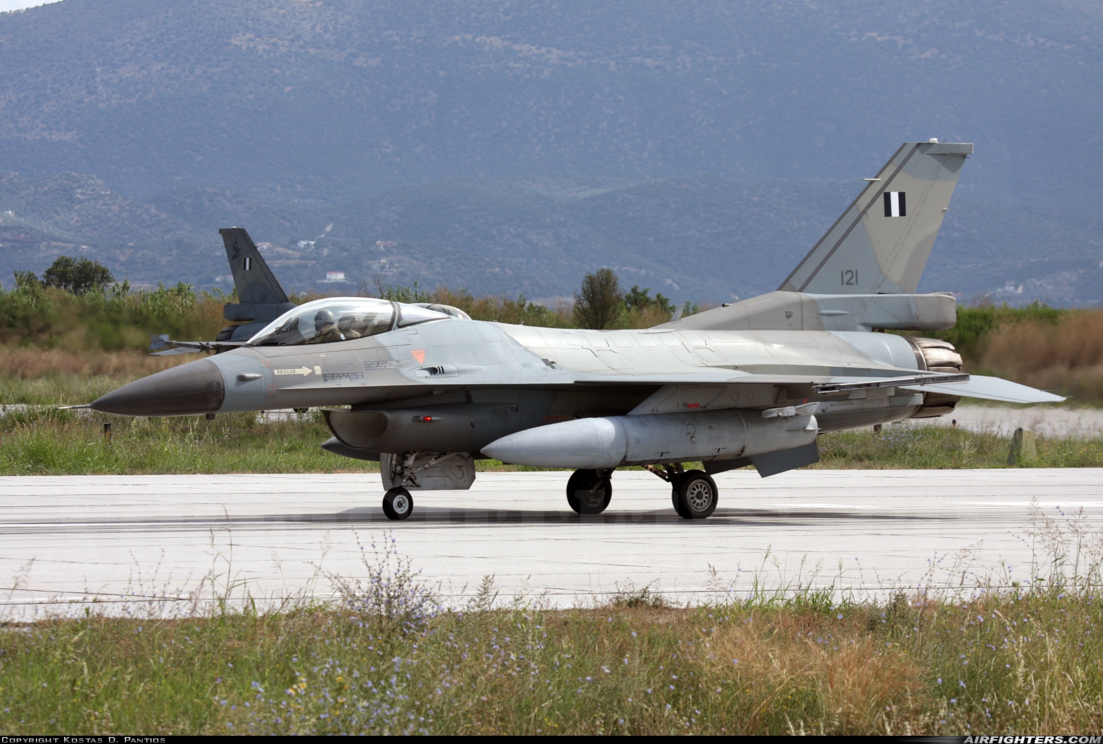 Greece - Air Force General Dynamics F-16C Fighting Falcon 121 at Nea Anghialos (VOL / LGBL), Greece