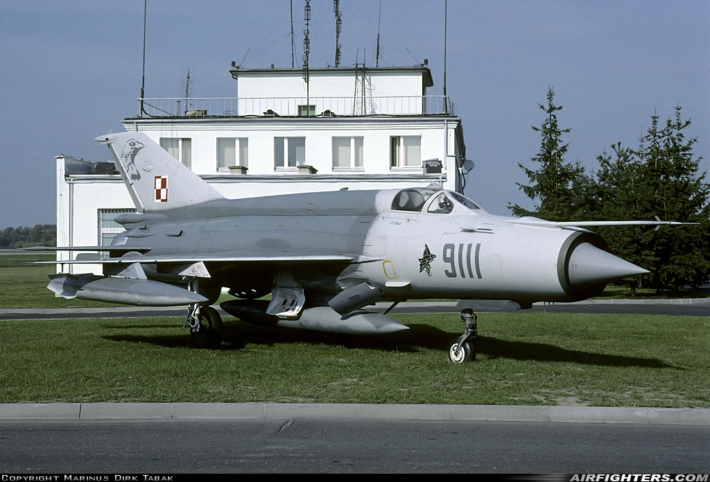 Poland - Air Force Mikoyan-Gurevich MiG-21MF 9111 at Poznan / Krzesiny (EPKS), Poland
