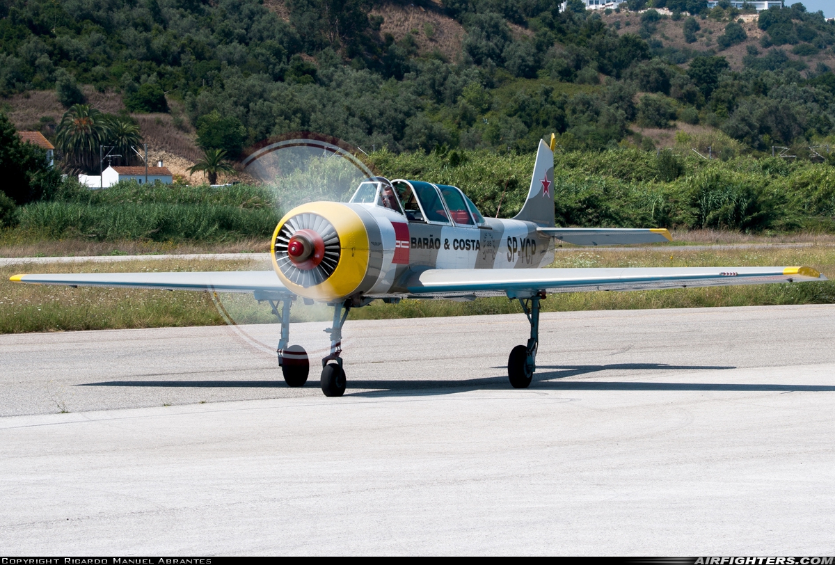 Private Yakovlev Yak-52 (Bacau) SP-YCP at Santarém (LPSR), Portugal