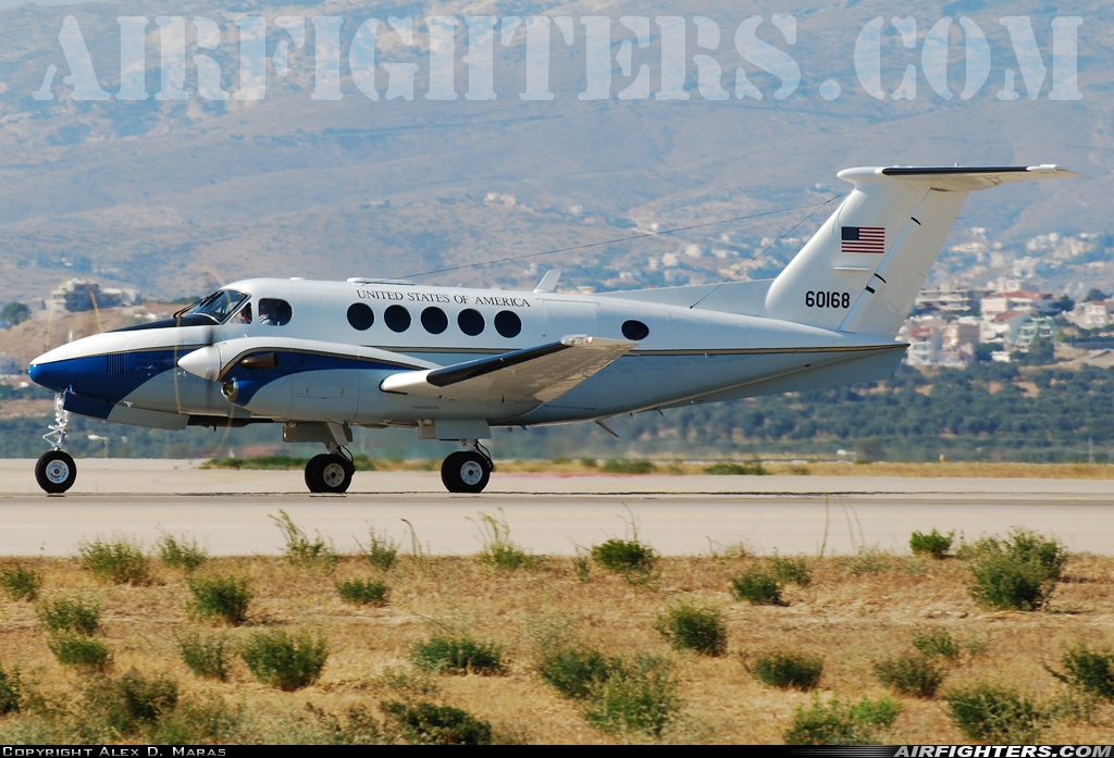 USA - Air Force Beech C-12C Huron (Super King Air A200) 76-0168 at Athens - Eleftherios Venizelos (Spata) (ATH / LGAV), Greece