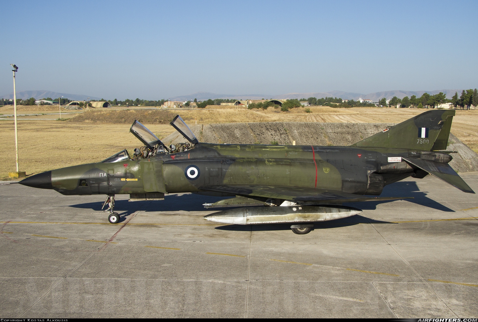 Greece - Air Force McDonnell Douglas RF-4E Phantom II 7500 at Larissa (LRA / LGLR), Greece