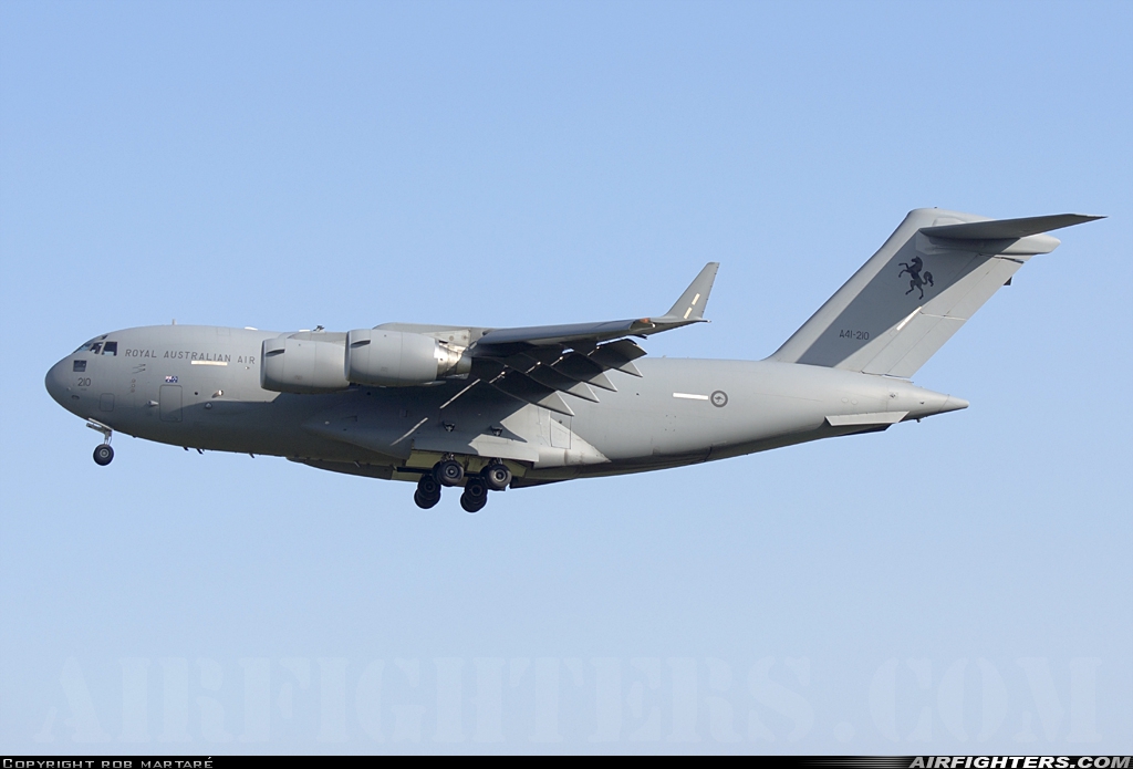 Australia - Air Force Boeing C-17A Globemaster III A41-210 at Eindhoven (- Welschap) (EIN / EHEH), Netherlands