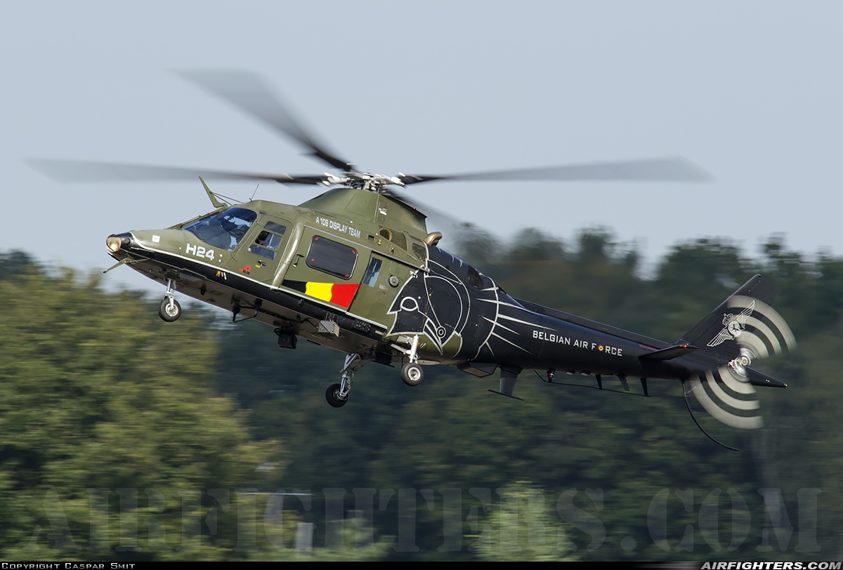 Belgium - Air Force Agusta A-109HO (A-109BA) H24 at Kleine Brogel (EBBL), Belgium