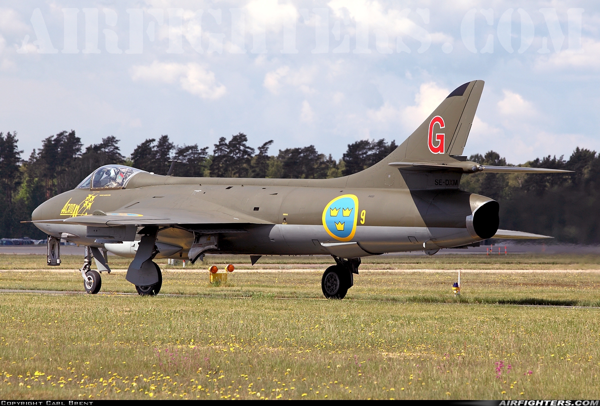 Private - Swedish Air Force Historic Flight Hawker Hunter F58A SE-DXM at Ronneby (RNB / ESDF), Sweden