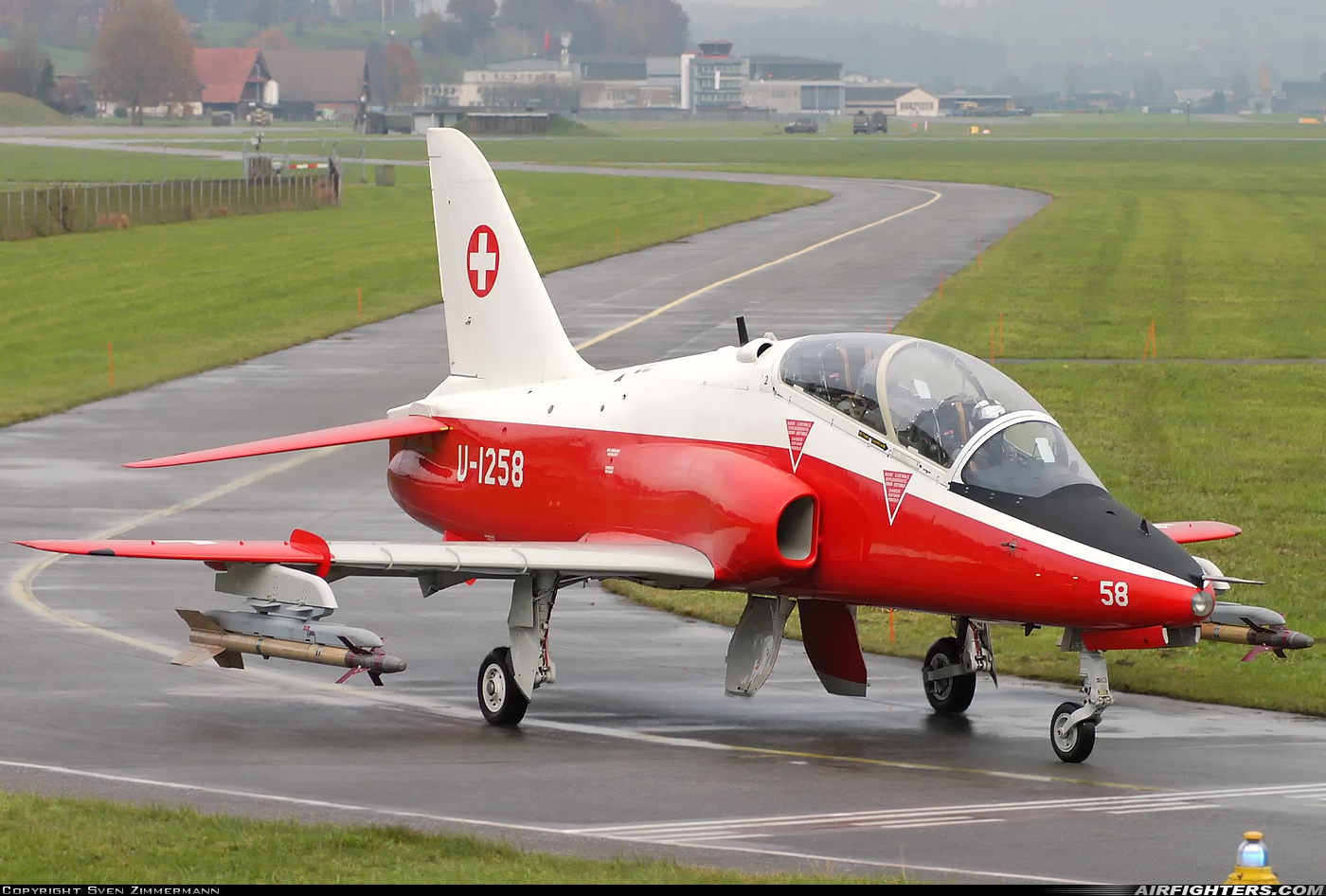 Switzerland - Air Force British Aerospace Hawk T.66 U-1258 at Emmen (EML / LSME), Switzerland