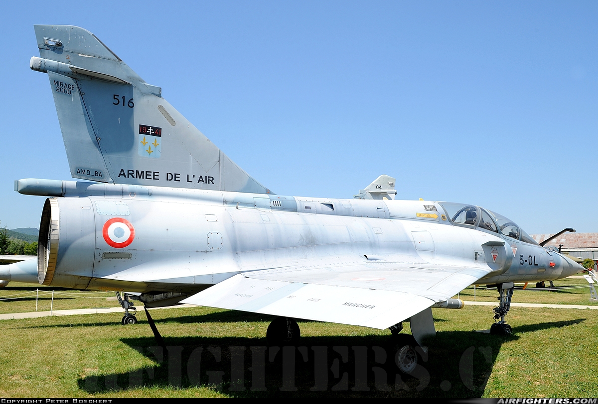 France - Air Force Dassault Mirage 2000B 516 at Montelimar Ancone (LFLQ), France