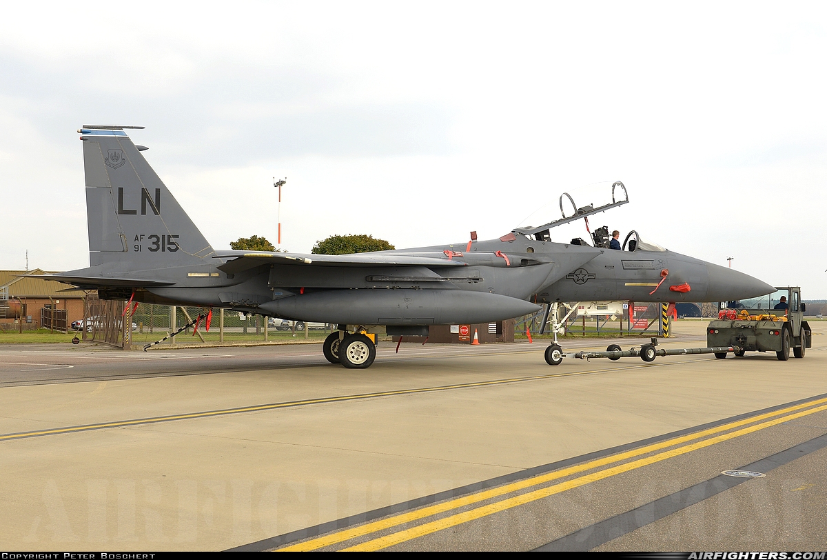 USA - Air Force McDonnell Douglas F-15E Strike Eagle 91-0315 at Lakenheath (LKZ / EGUL), UK