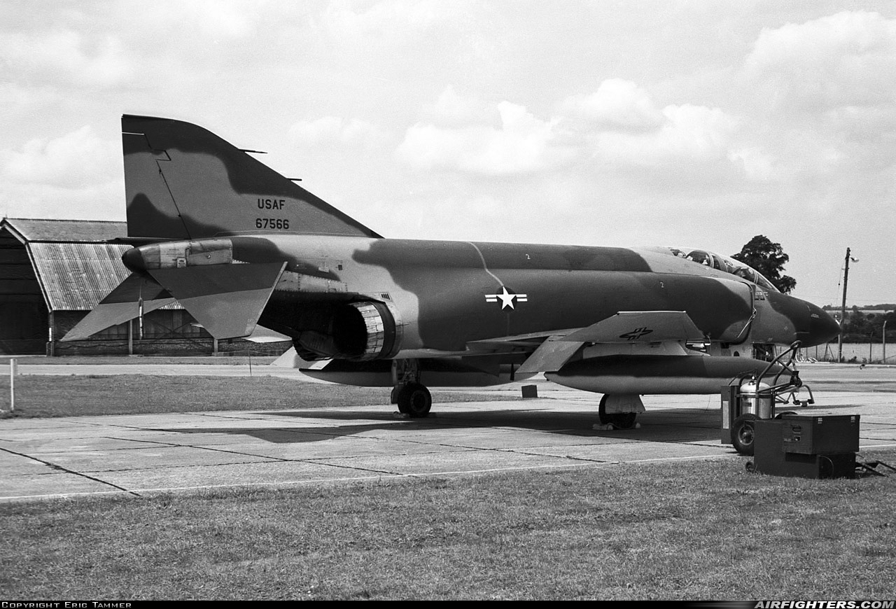USA - Air Force McDonnell Douglas F-4D Phantom II 66-7566 at Wethersfield (EGVT), UK