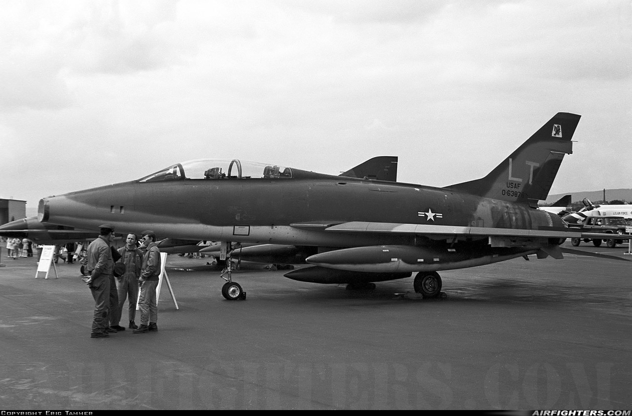 USA - Air Force North American F-100F Super Sabre 56-3876 at Wiesbaden (ETOU), Germany