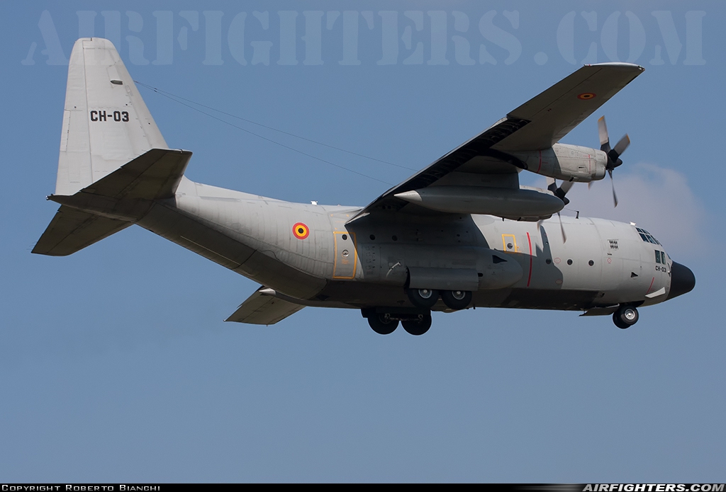 Belgium - Air Force Lockheed C-130H Hercules (L-382) CH-03 at Verona - Villafranca (Valerio Catullo) (VRN / LIPX), Italy